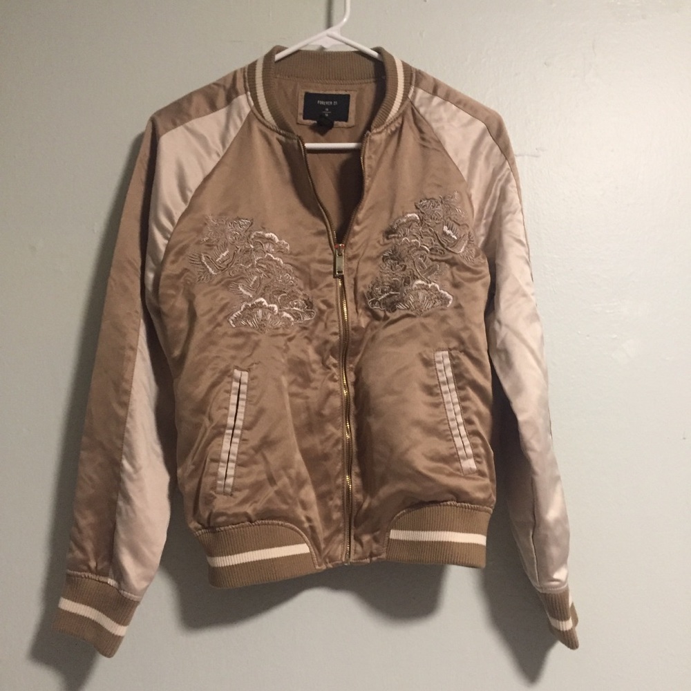 Forever 21 Gold Bomber Jacket